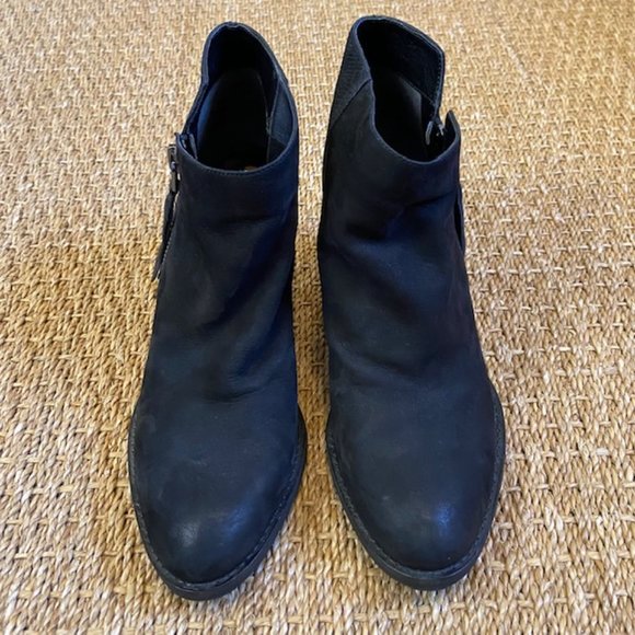 Sam Edelman Macon Black Leather Ankle Boots - Picture 2 of 9